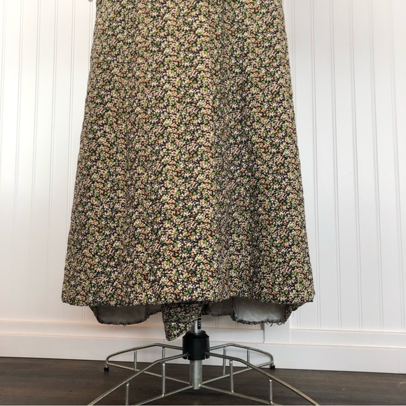 Vintage Cottagecore Robe Floral House Dress Grandma Quilted Nightgown Pockets - Picture 5 of 16